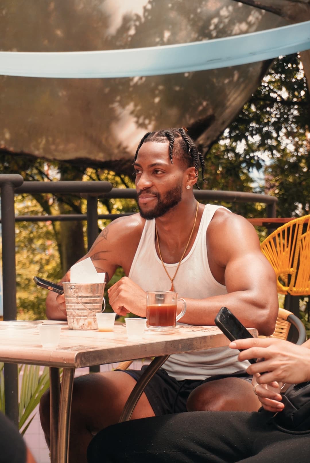 Participants enjoying social connection